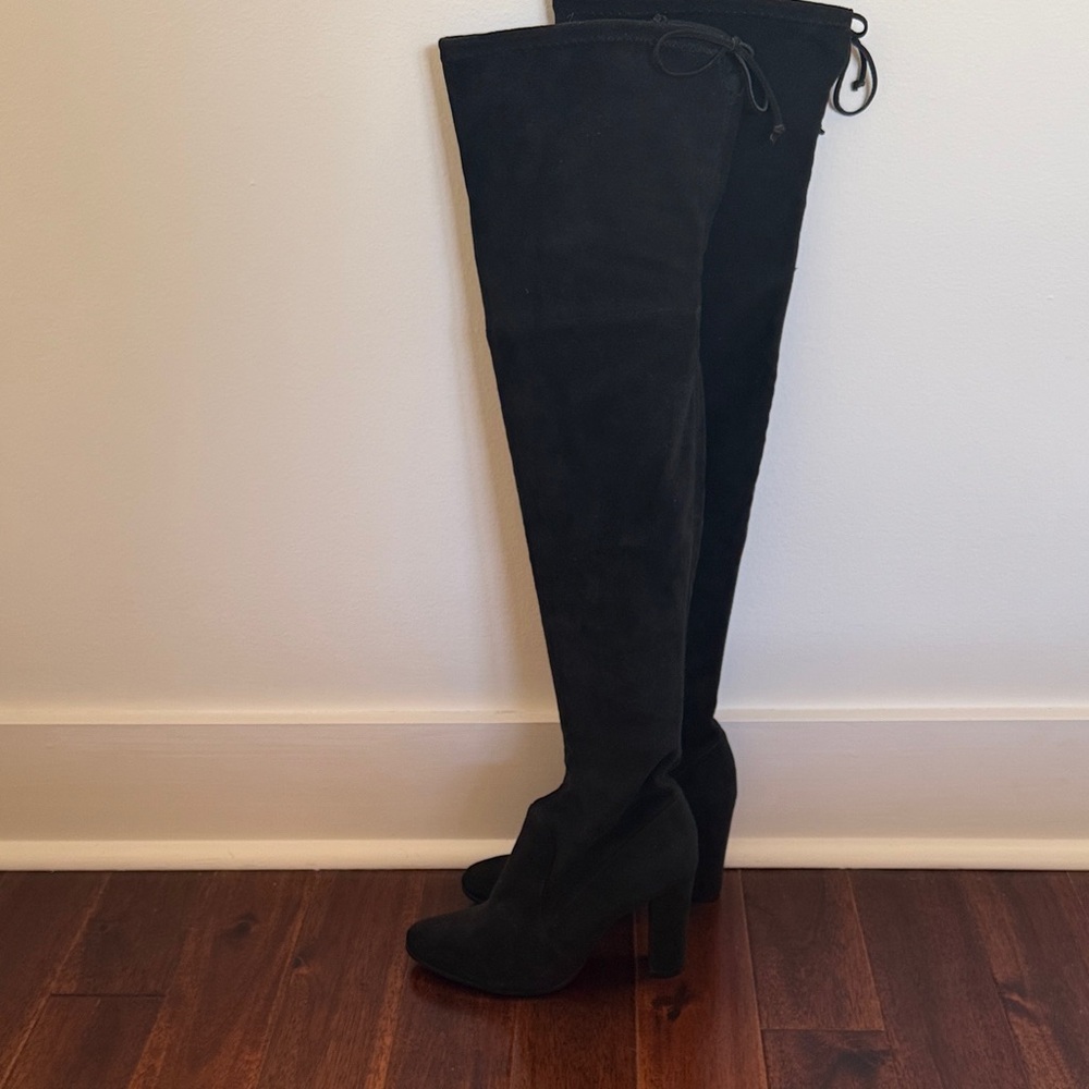 SCHUTZ Black Suede Over-the-Knee Boots size 38/ 8